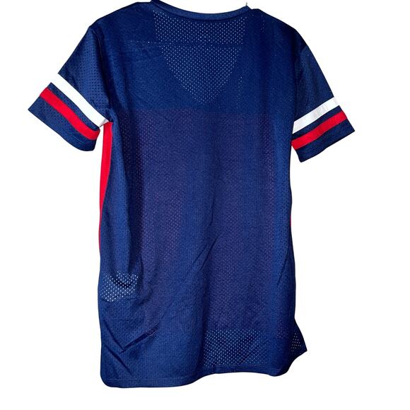 ✨NWT MAJESTIC Minnesota Twins Women Jersey Top M Red Navy MLB Baseball Fan Shirt - Picture 2 of 7